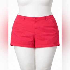 a.n.a Twill Shorts Size 18 Short Coral Pink Mid Rise